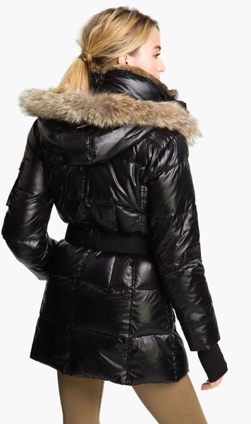 Sam. Sam Down Coat with Genuine Coyote Rabbit Fur in Black (color list ...