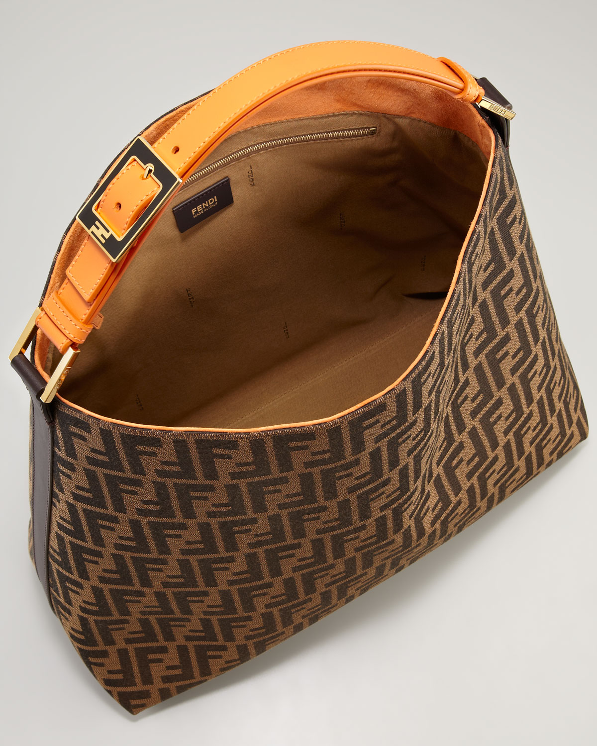Lyst - Fendi Zucca Large Hobo Bag in Brown