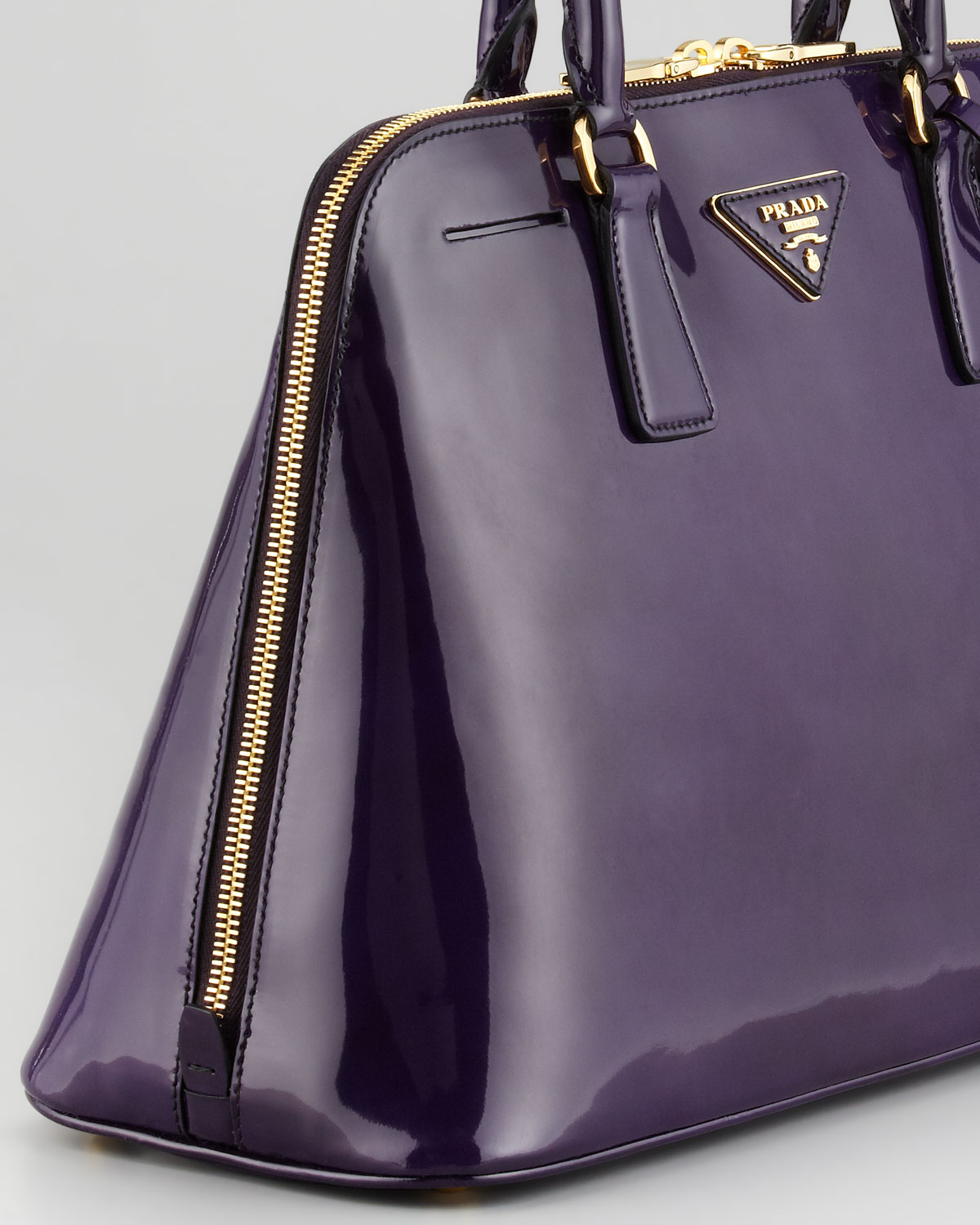 Lyst Prada Spazzolato Promenade Lux Handbag In Purple Gallery