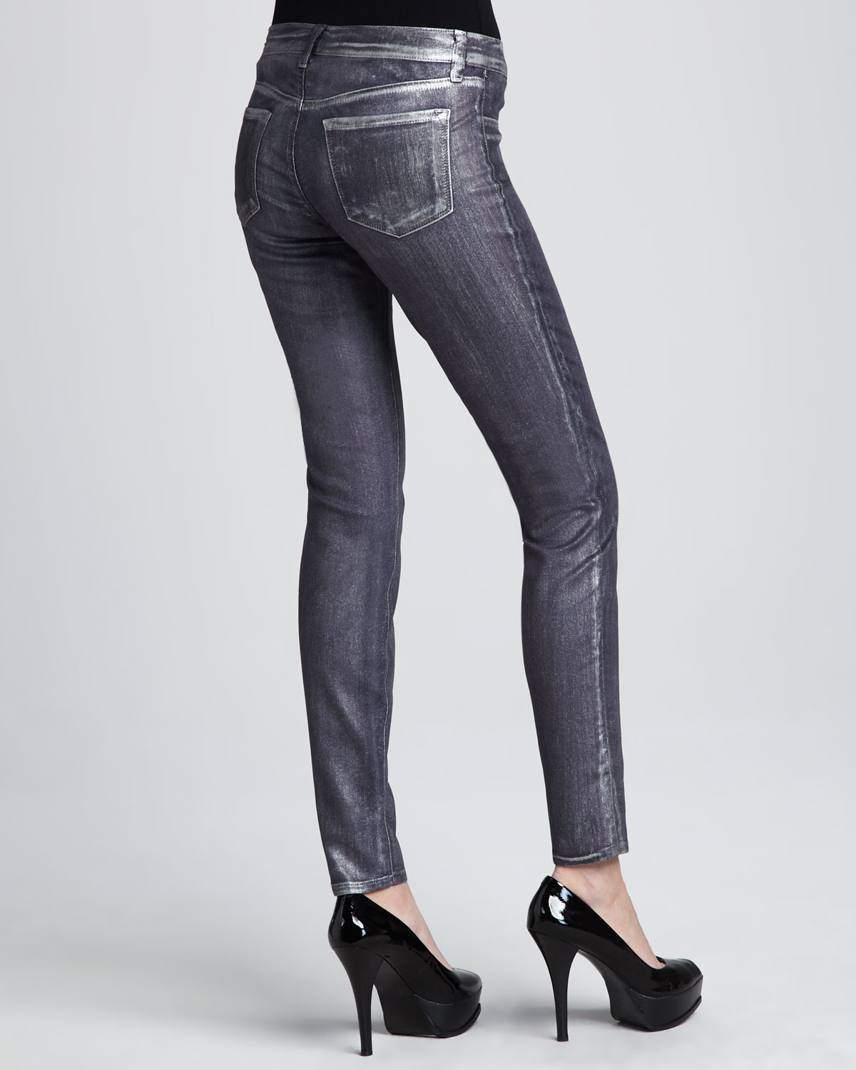 Lyst J Brand Metallic Jeggings Jeans in Blue