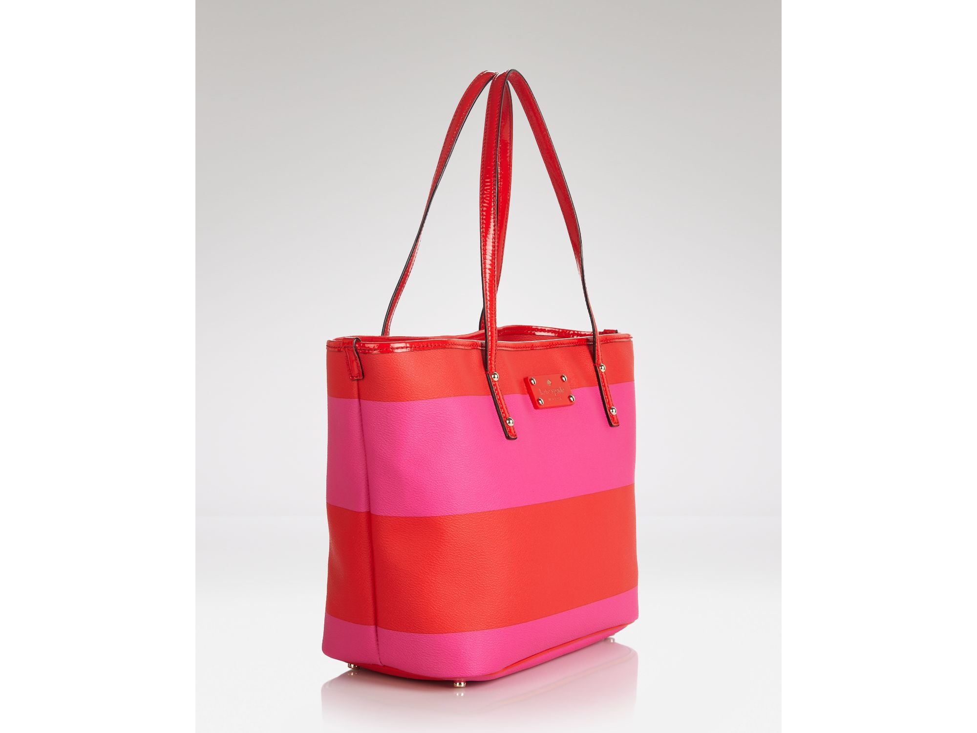 Kate Spade Striped Handbag Red