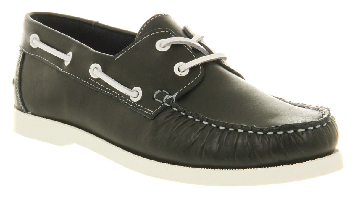 Office Nautical Boat Shoe Navy Leather in Green for Men (navy) | Lyst