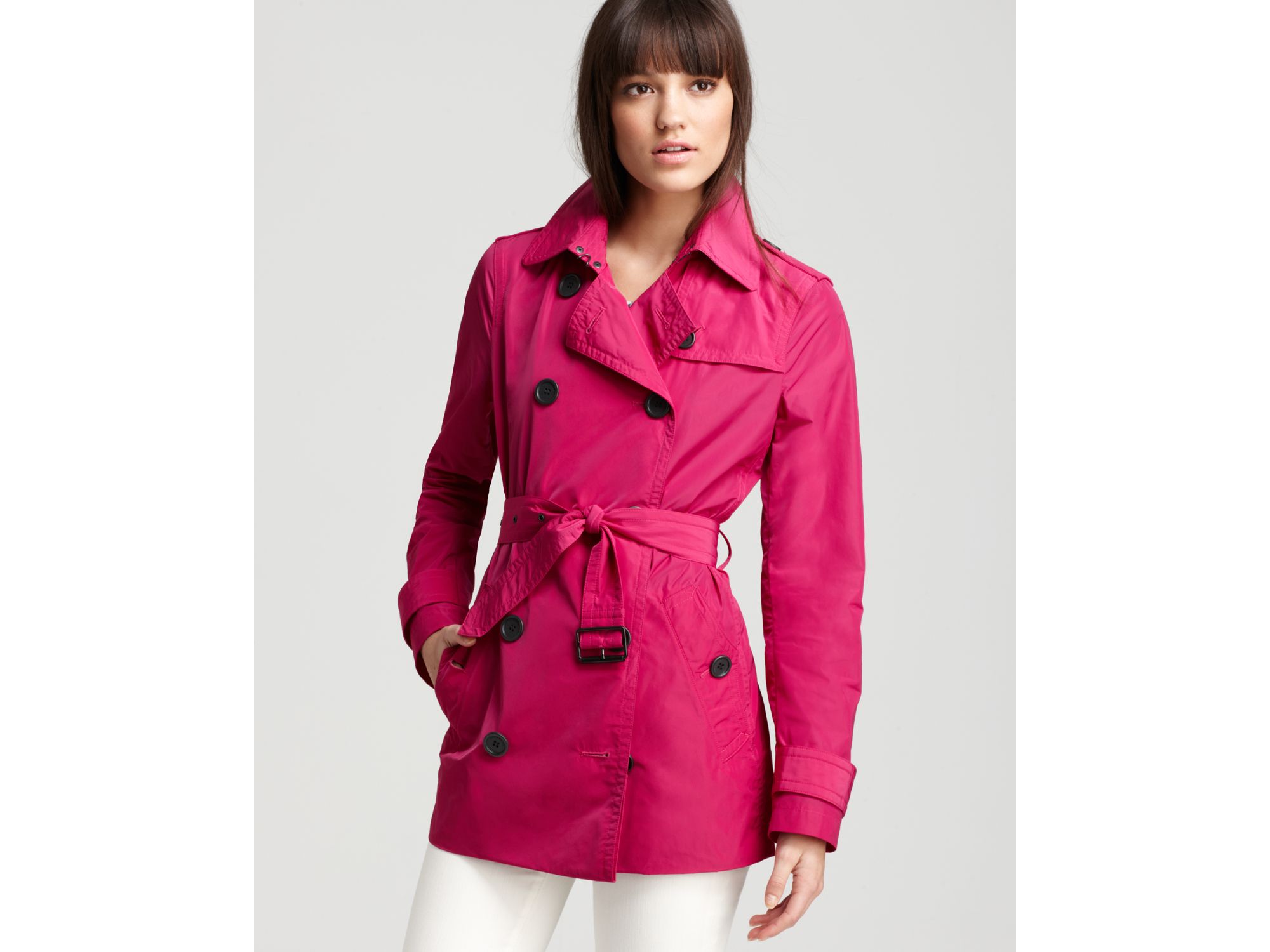 Burberry Brit Alcester Trench Coat in Pink (fucshia) | Lyst