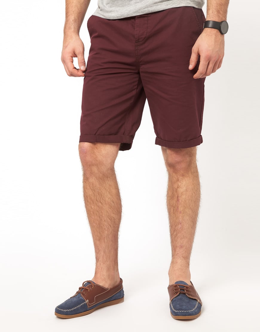 longer length chino shorts