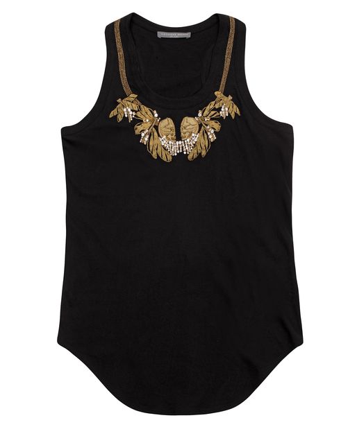 Lyst Alexander Mcqueen Black Dragonfly Crystal Embroidered Vest in Black