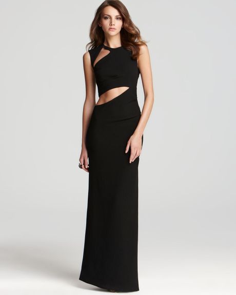 Bcbgmaxazria Gown Sleeveless Cutout in Black | Lyst