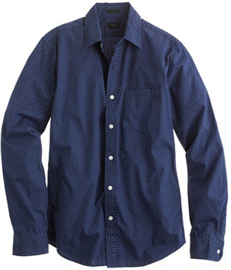 J.crew Slim Microdot Shirt in Faded Twilight in Blue for Men (faded ...