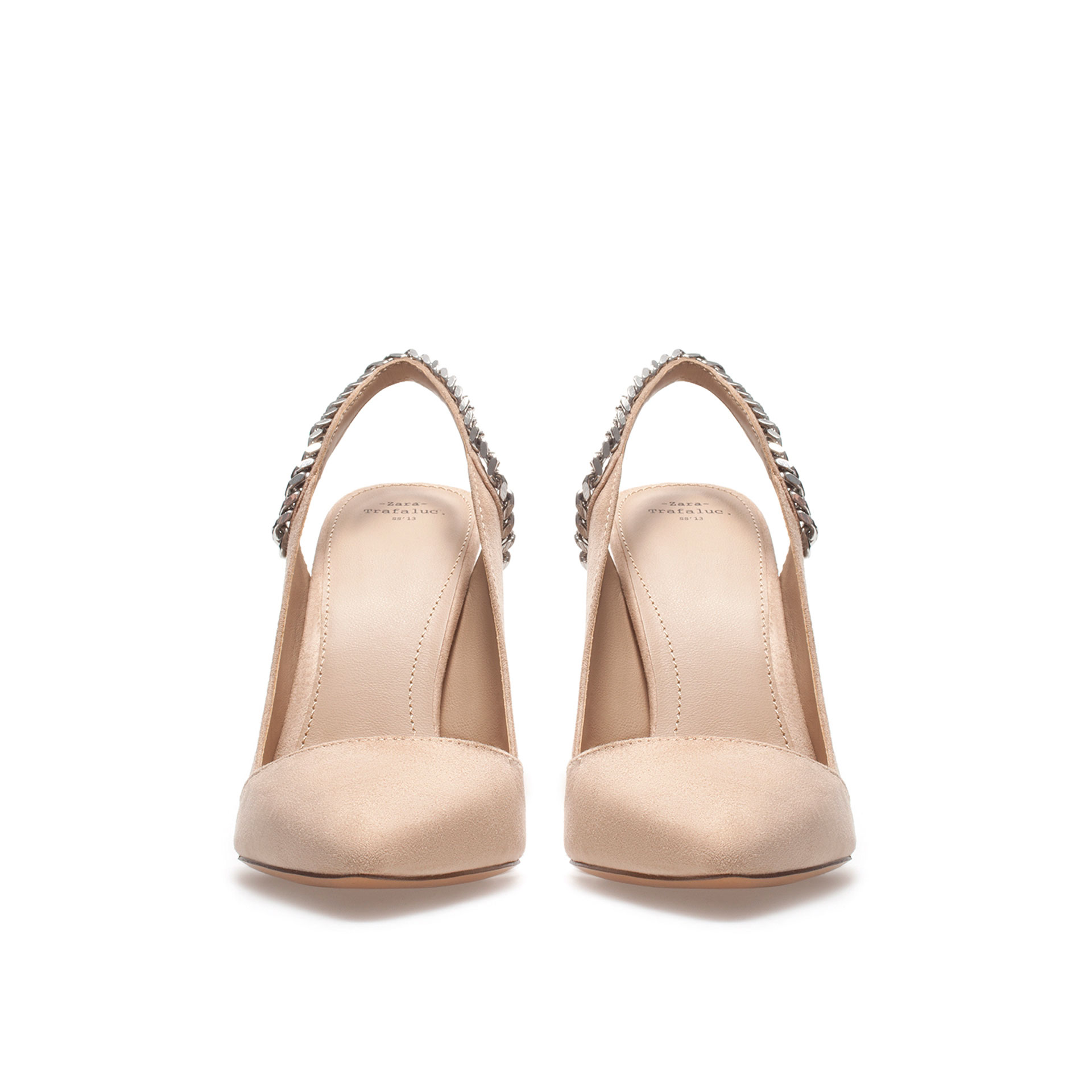 Zara Chain Court Shoe in Natural | Lyst