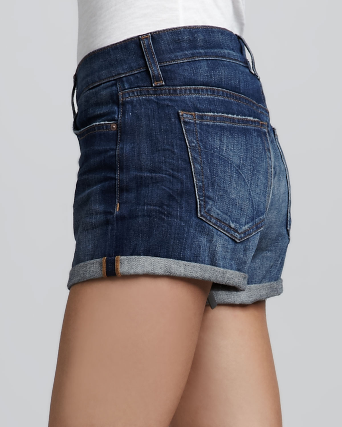 baggy long denim shorts