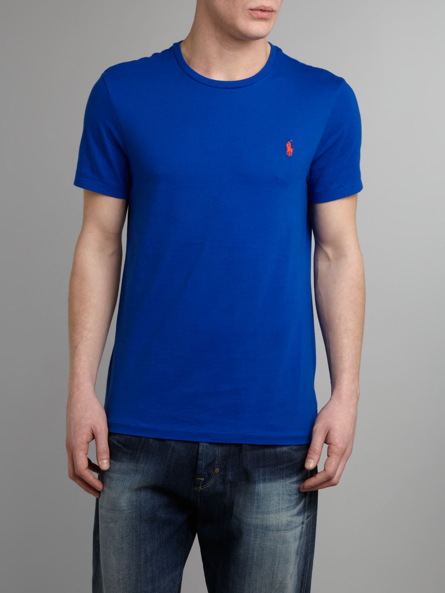 Polo ralph lauren Vintage Printed Crew Neck T-shirt in Blue for Men | Lyst