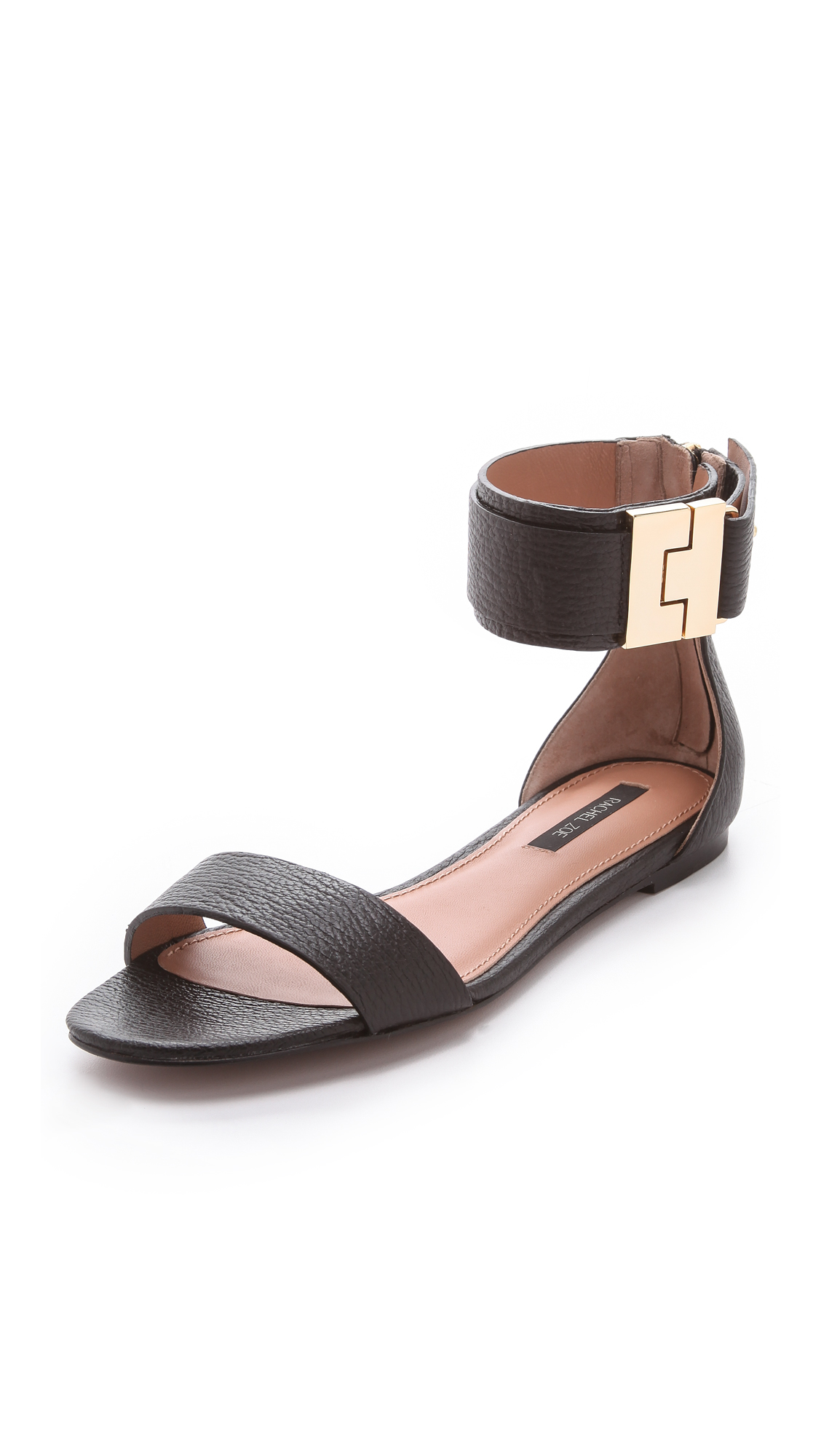 Lyst - Rachel zoe Gladys Flat Sandals in Black
