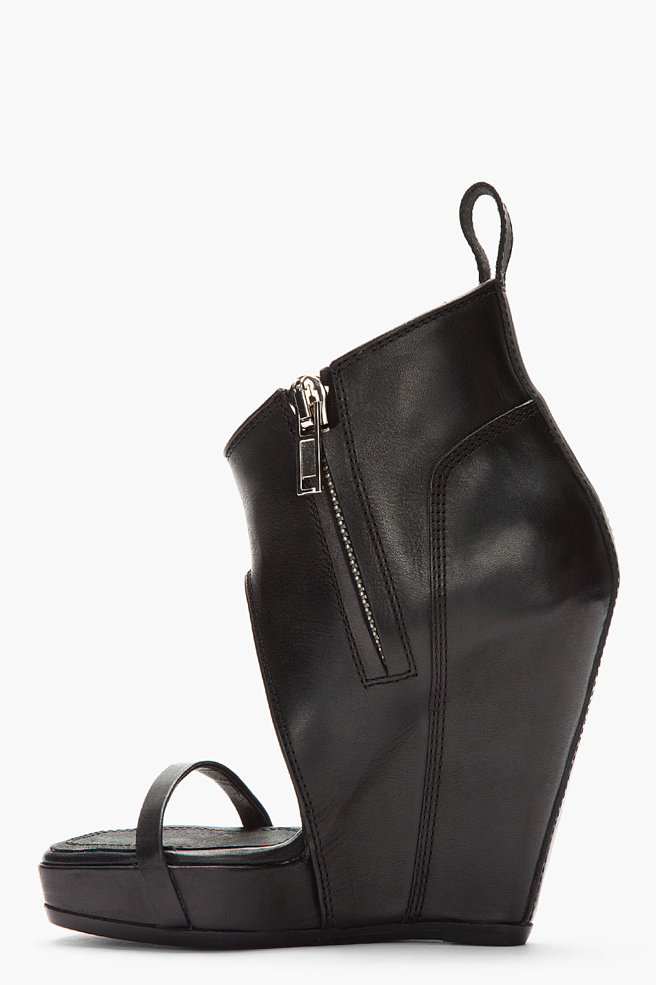 cut out wedge boots