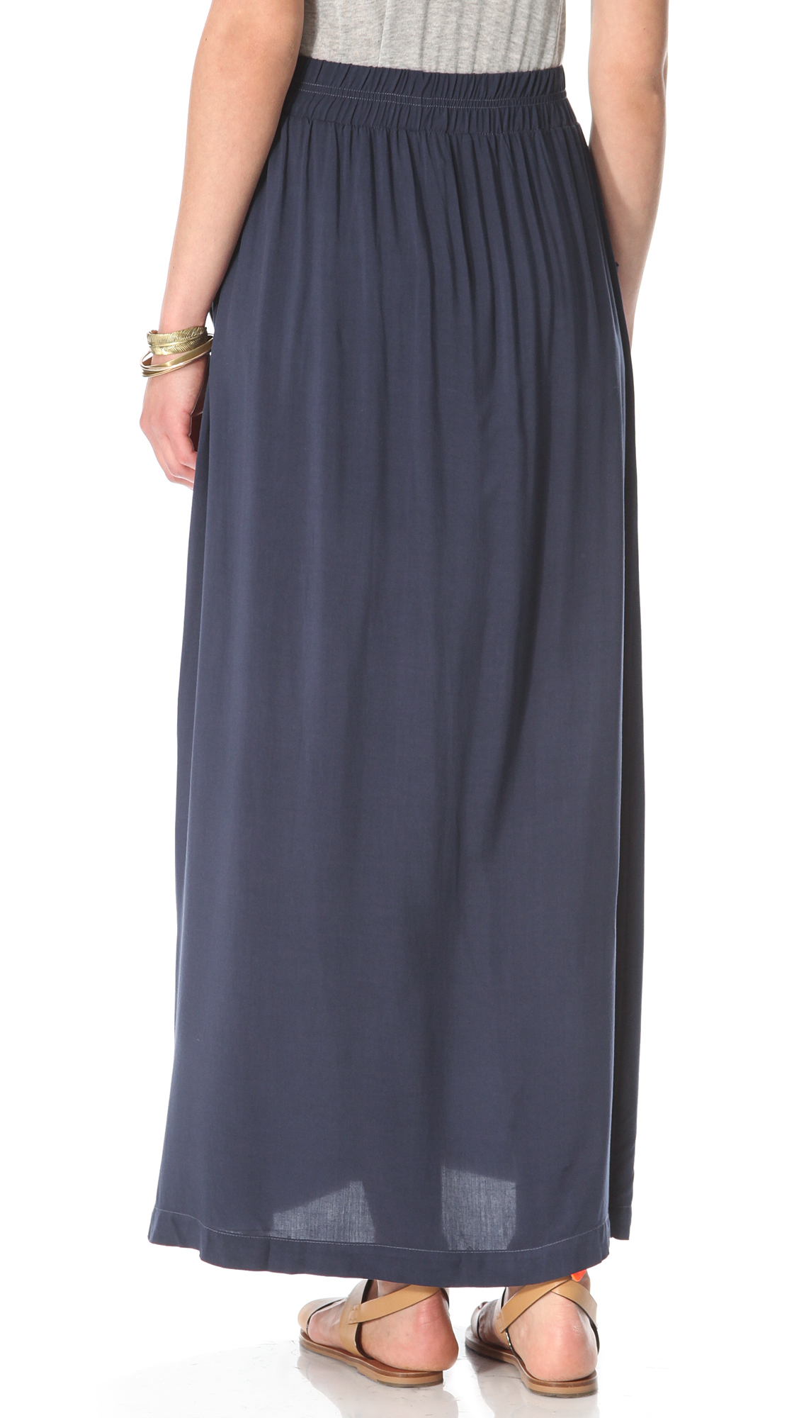 Splendid Maxi Skirt in Blue | Lyst