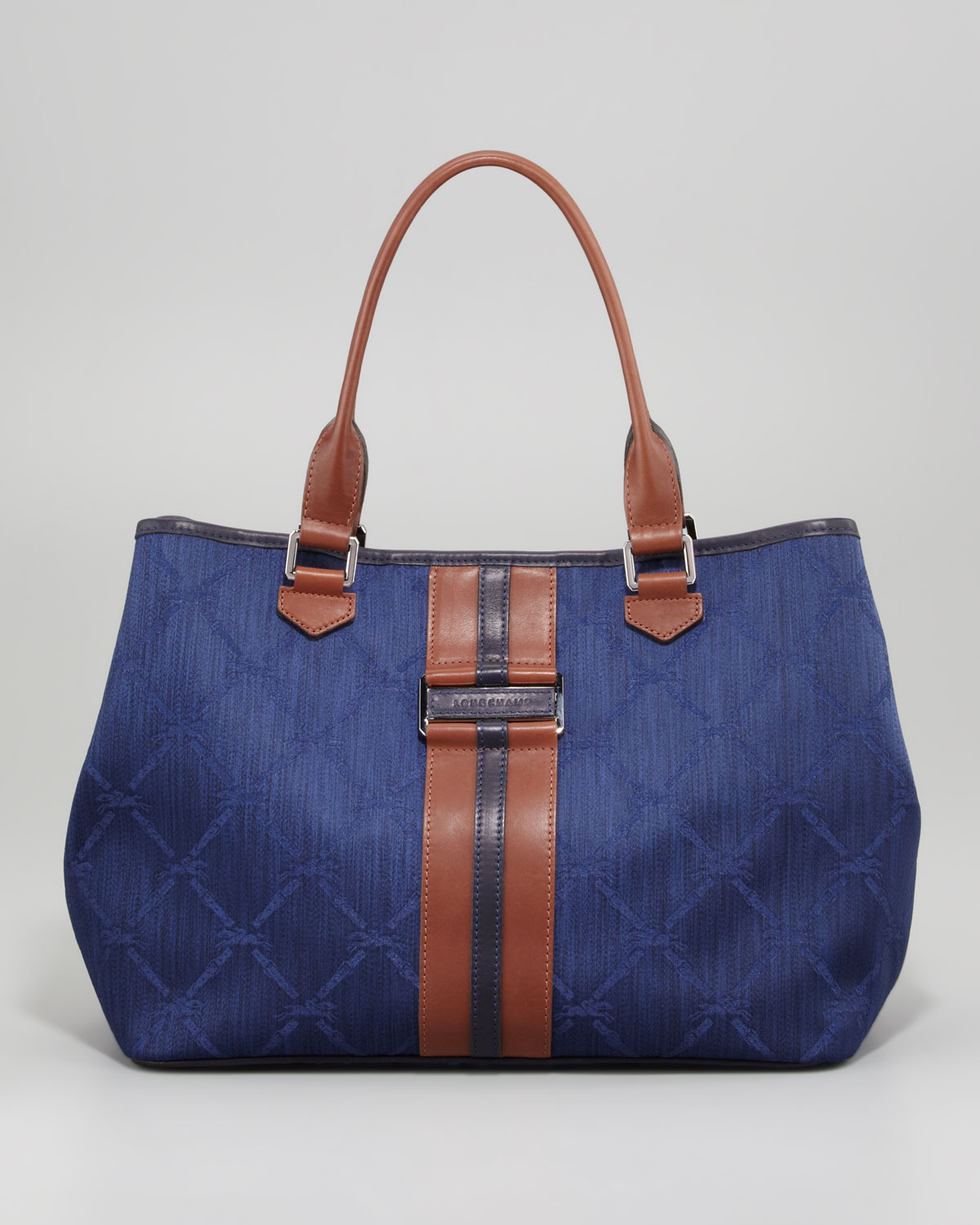 Lyst - Longchamp Lm Jacquard Shoulder Tote Bag Indigo in Blue