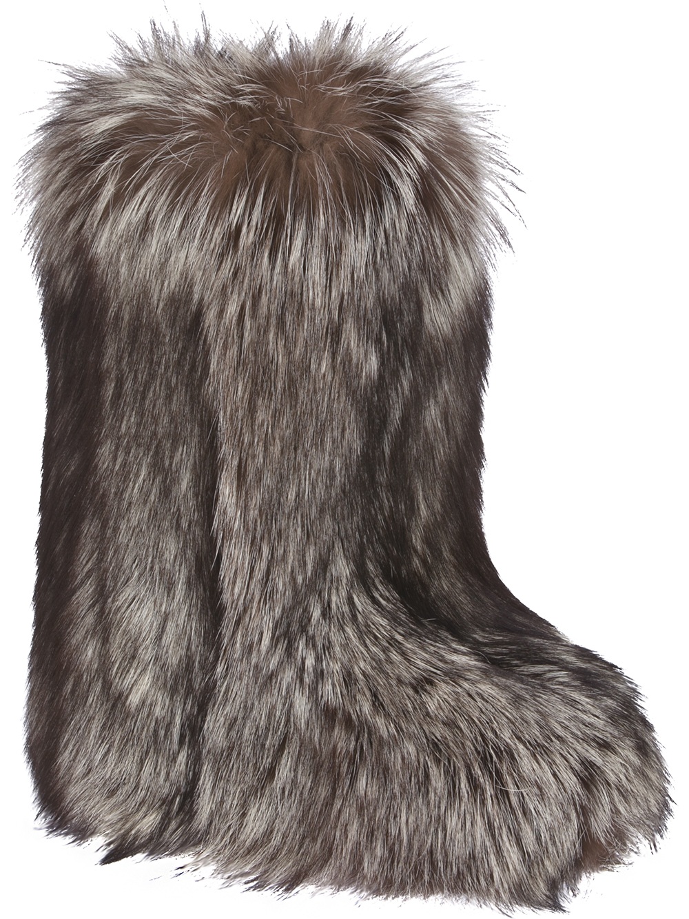 Lyst Liska Fox Fur Boot In Gray 