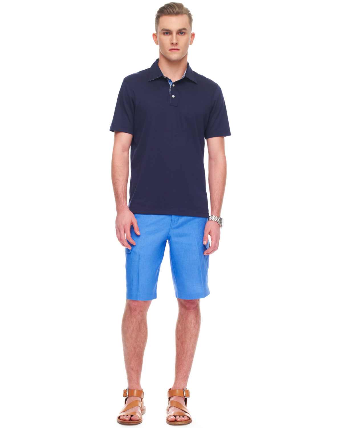 cargo shorts with polo shirt