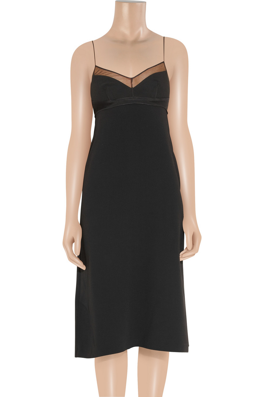 Lyst - Calvin Klein Koko Stretchcrepe Slip Dress in Black