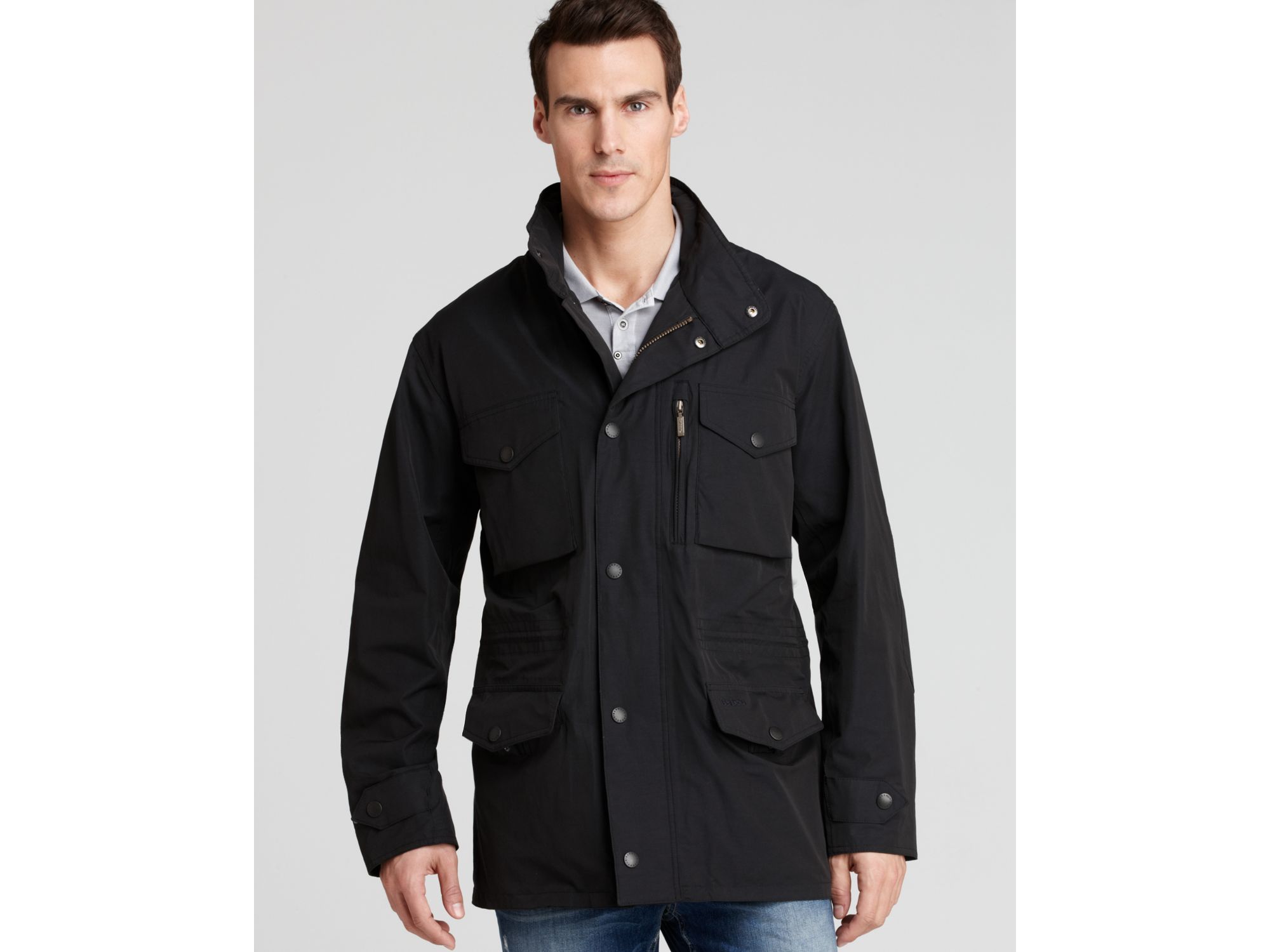 24+ Barbour Sapper Jacket Black Medium