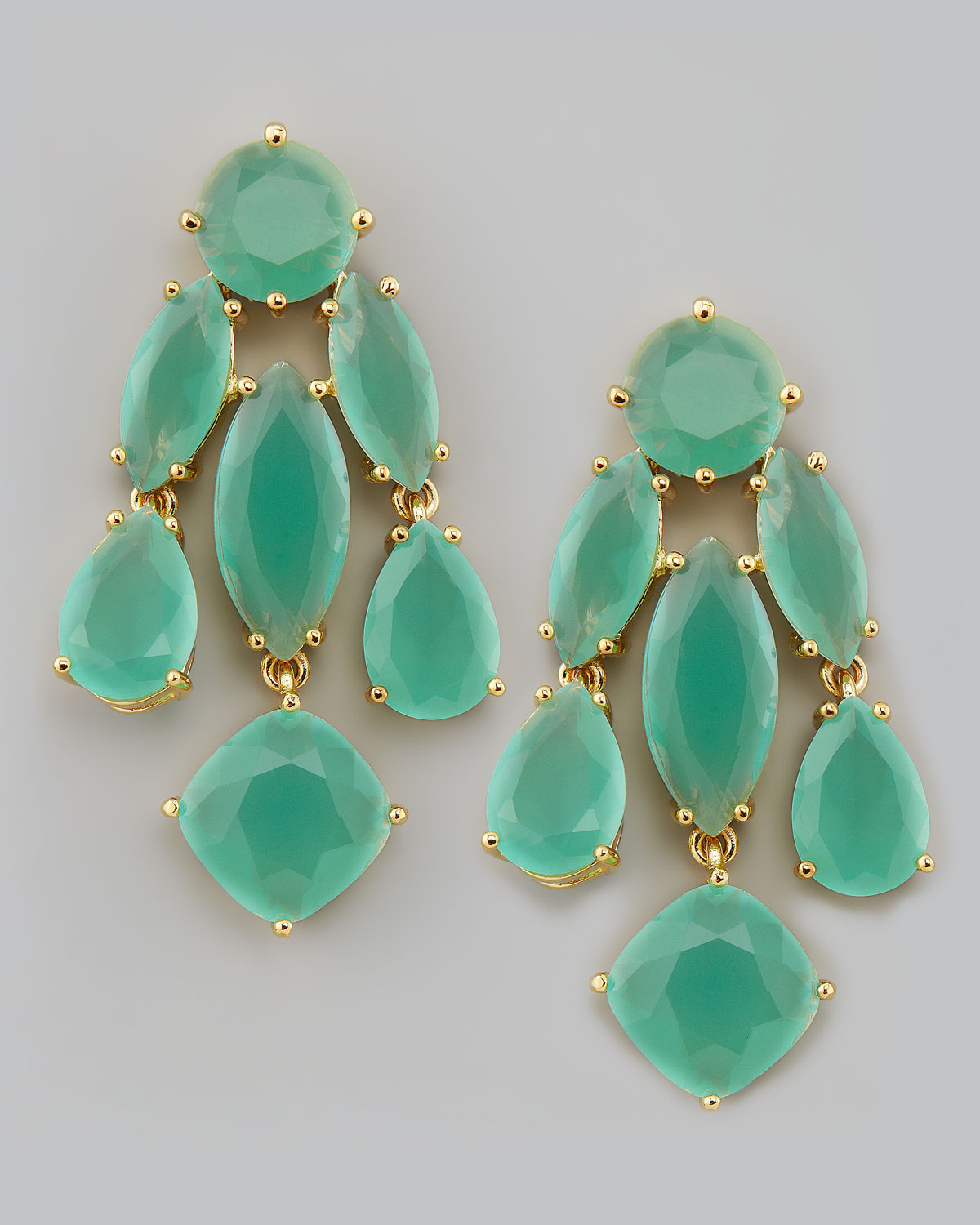 Lyst Kate Spade Crystal Statement Earrings In Green Gallery