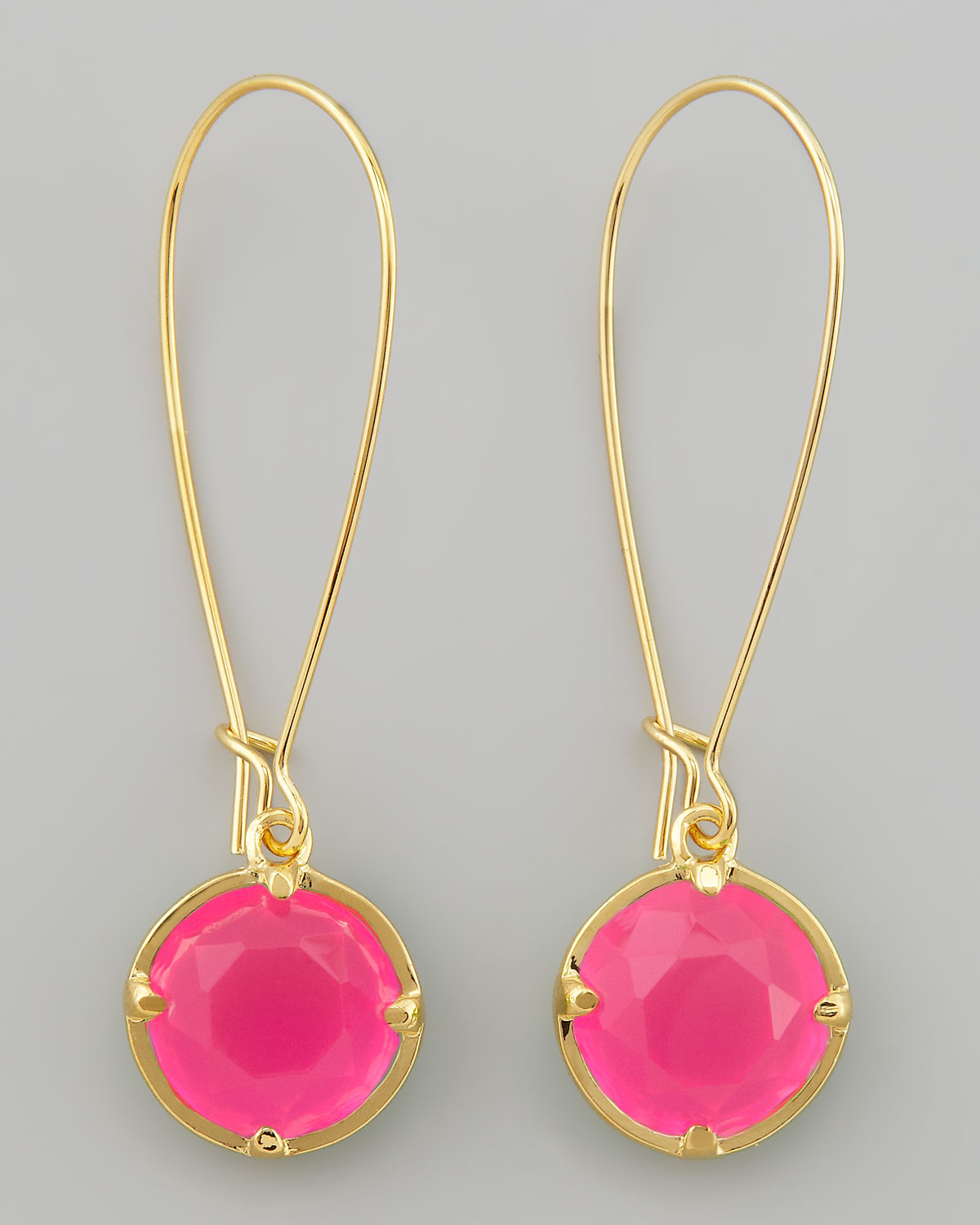 Lyst Kate Spade Long Crystal Drop Earrings In Pink Gallery
