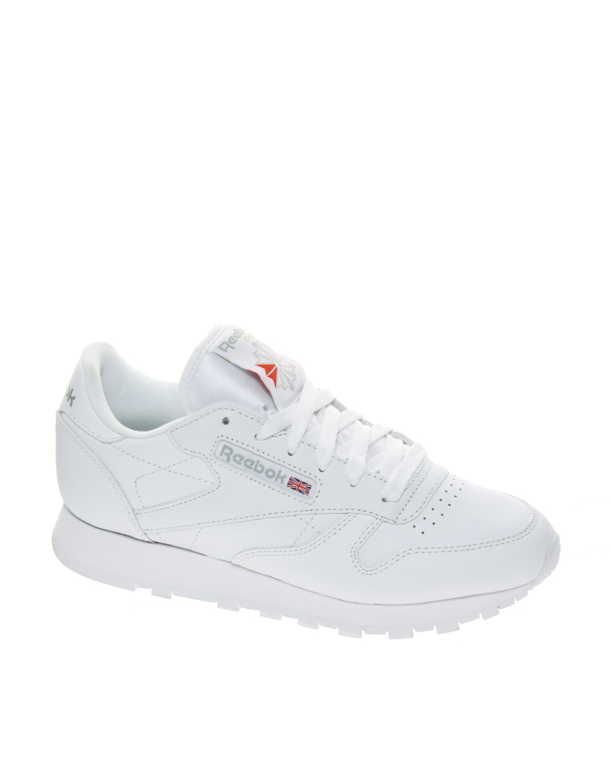 Reebok Classic Leather Trainers - White in White | Lyst