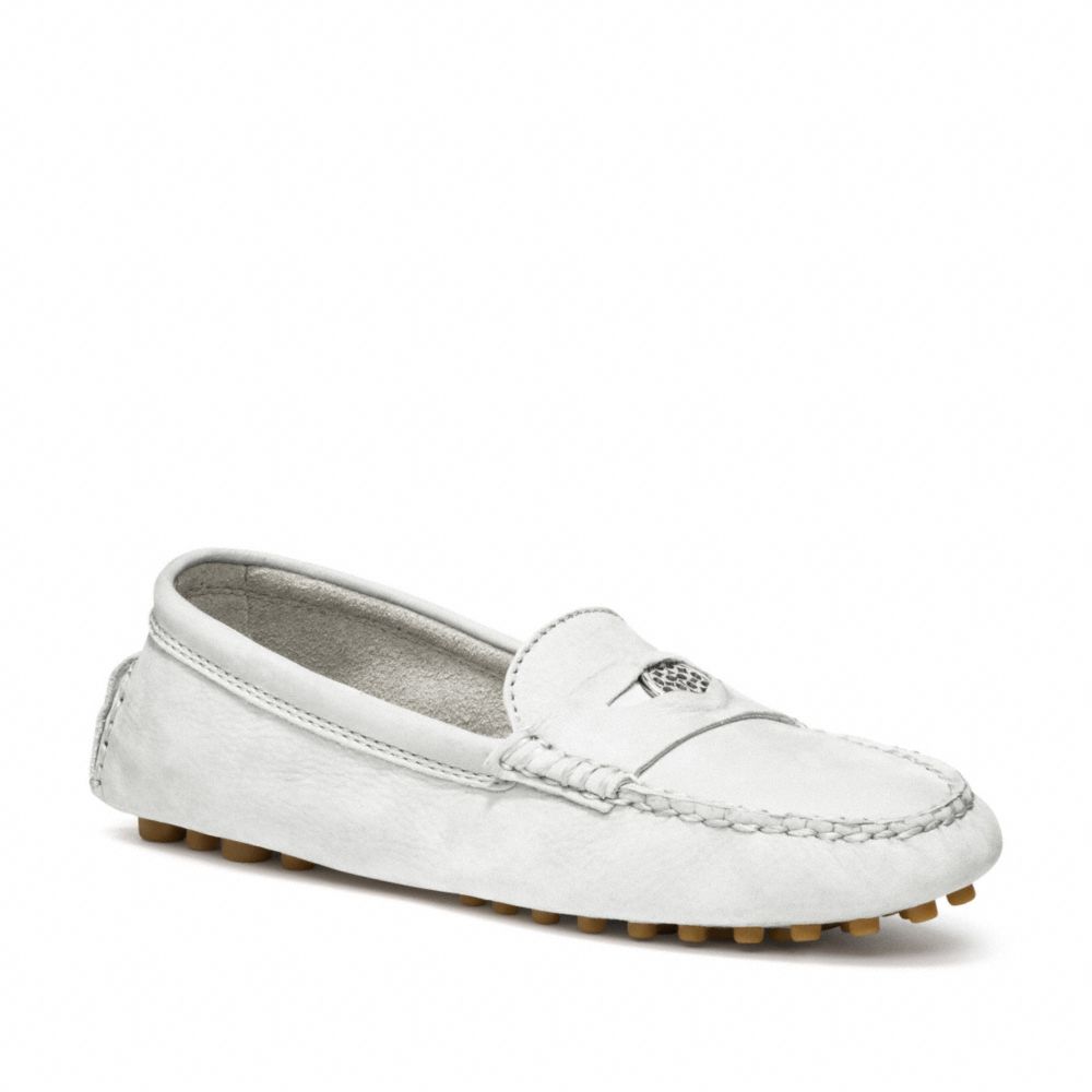 coach loafers white