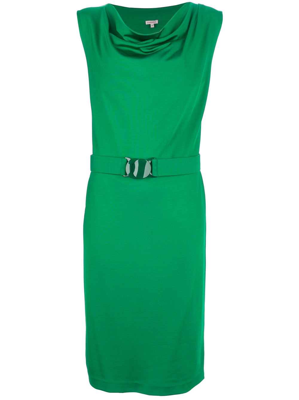 P.a.r.o.s.h. Cowl Neck Dress in Green | Lyst