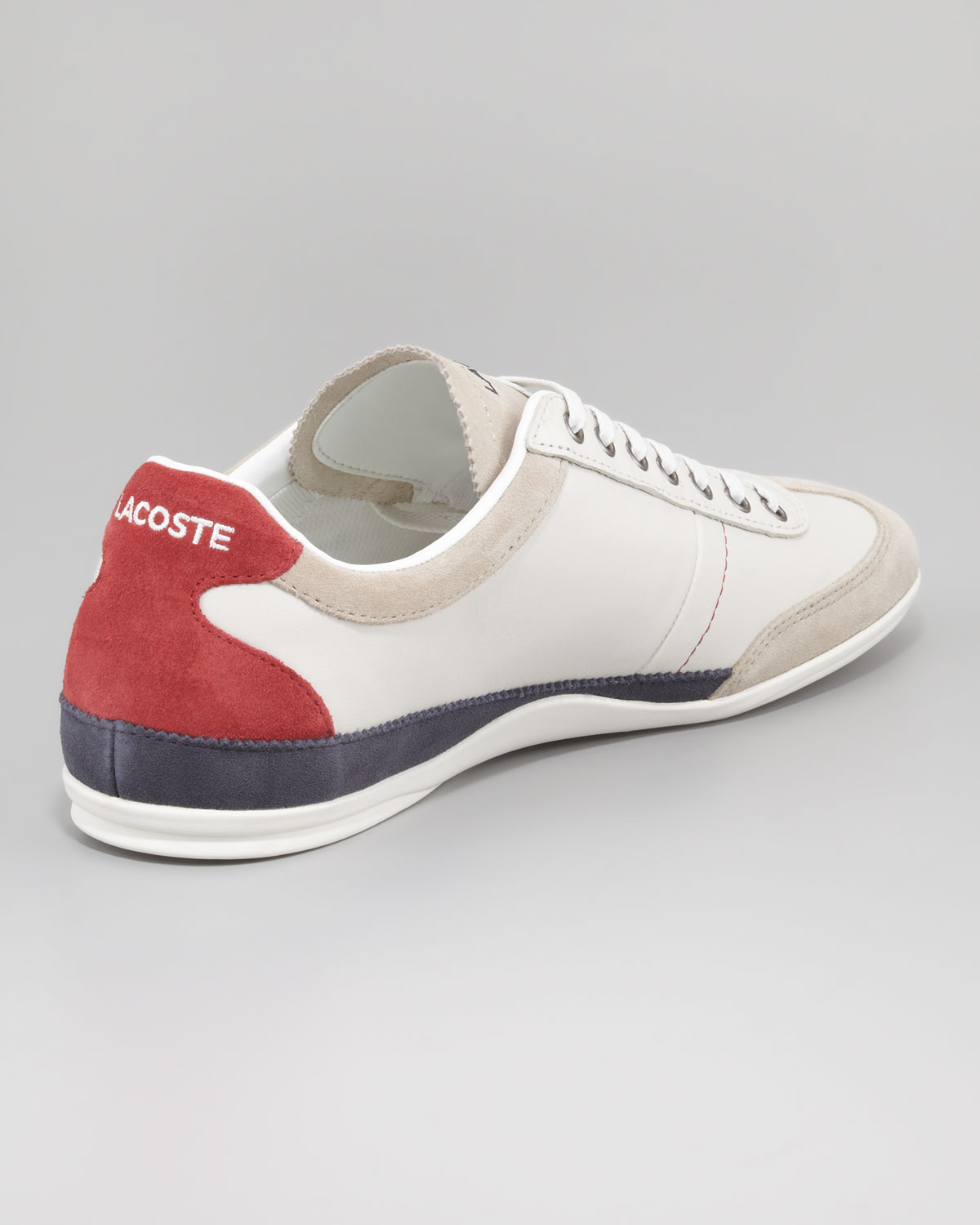  Lacoste  Misano Tricolor Leather Sneaker  in Natural for Men 