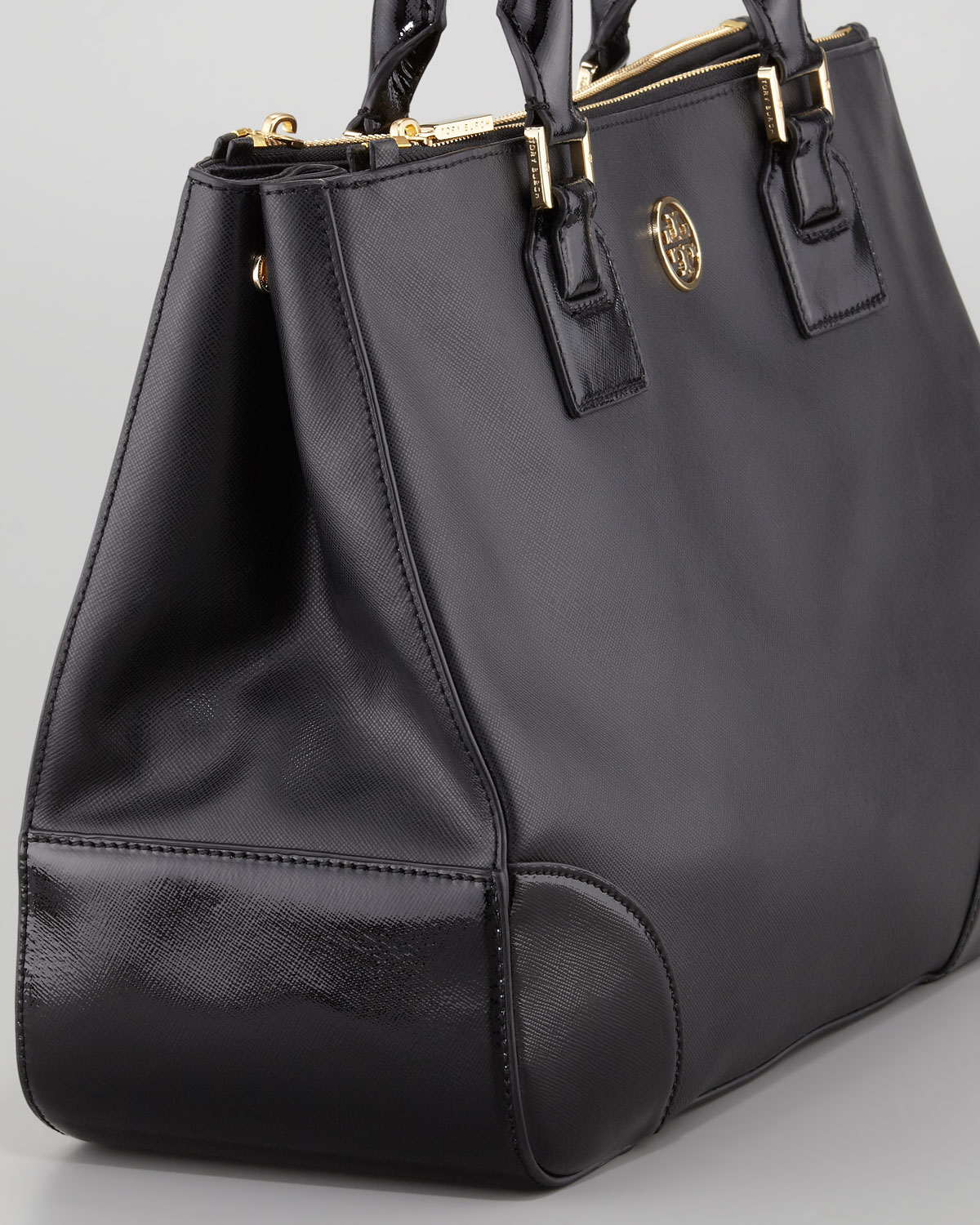 Lyst Tory Burch Robinson Doublezip Tote Bag In Black Gallery