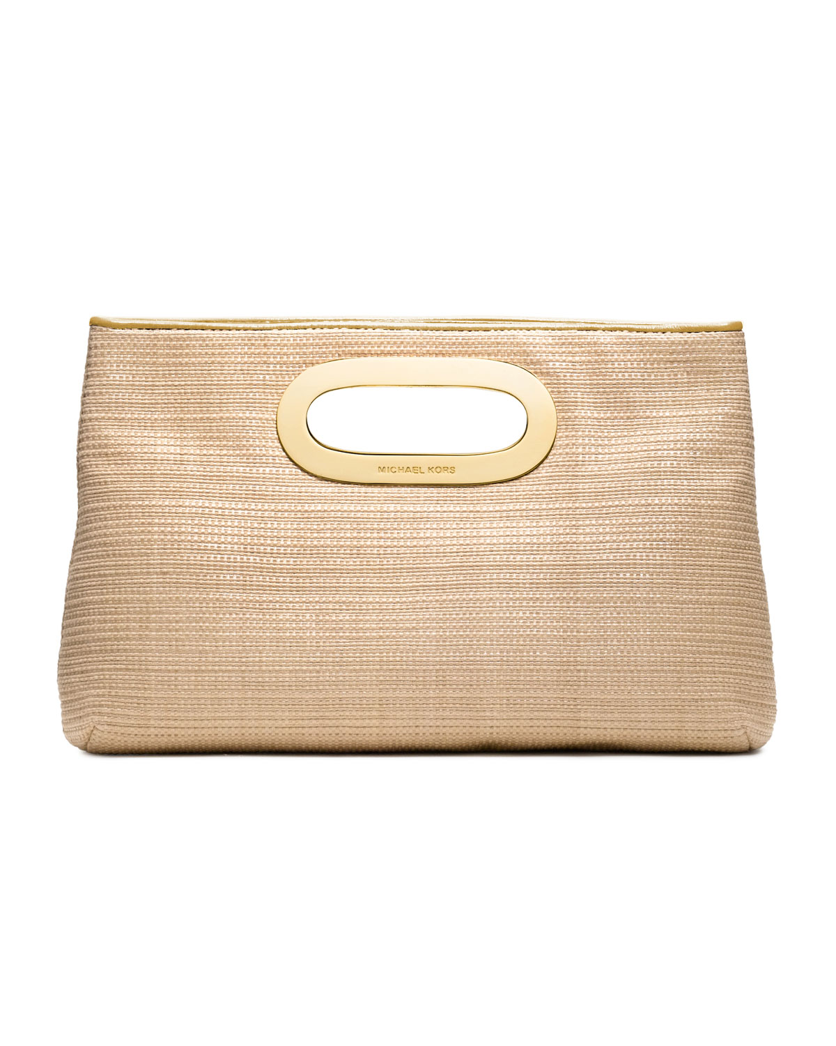 Michael kors Berkley Straw Clutch in Natural Lyst