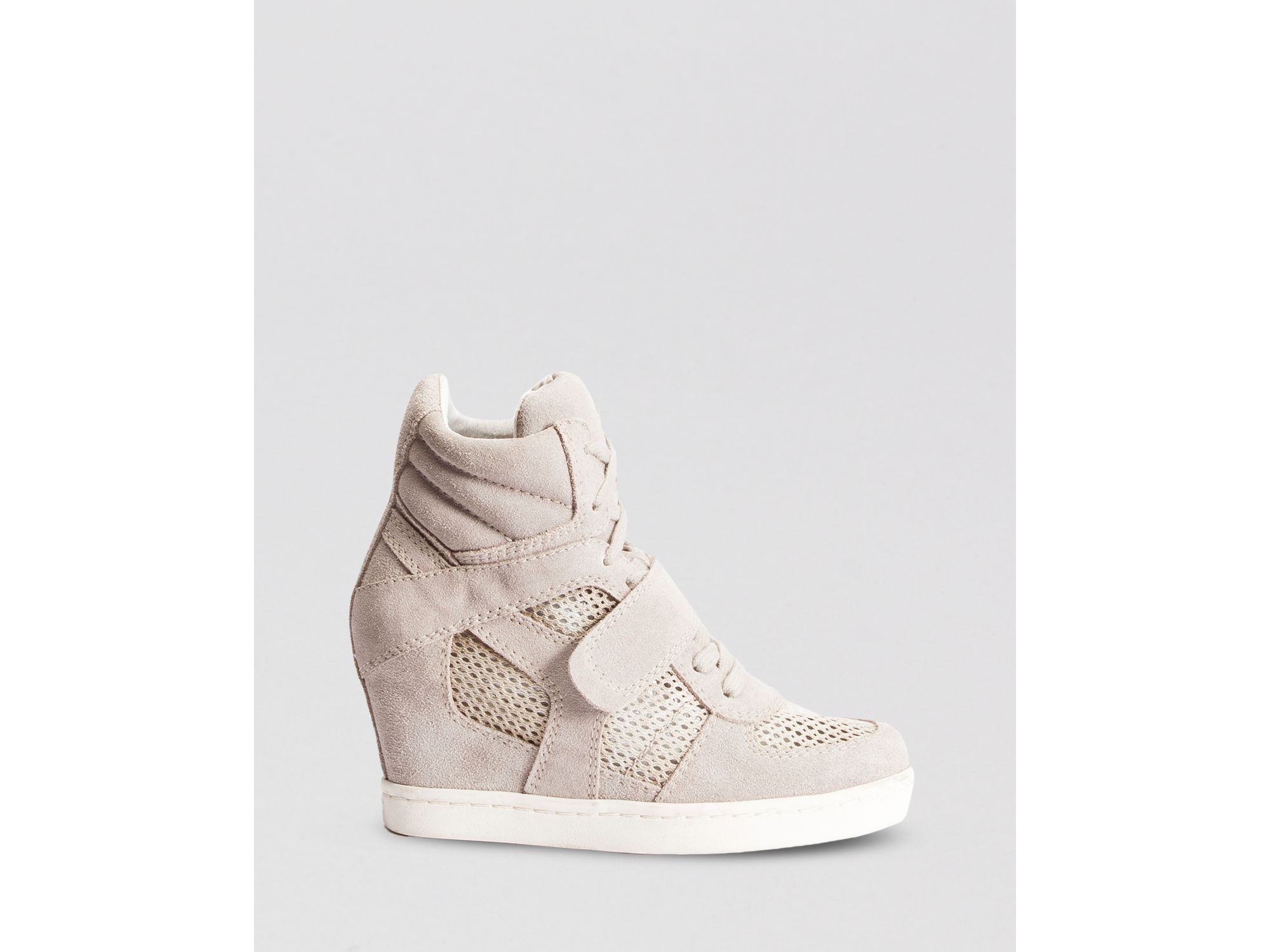 black lace up wedge sneakers