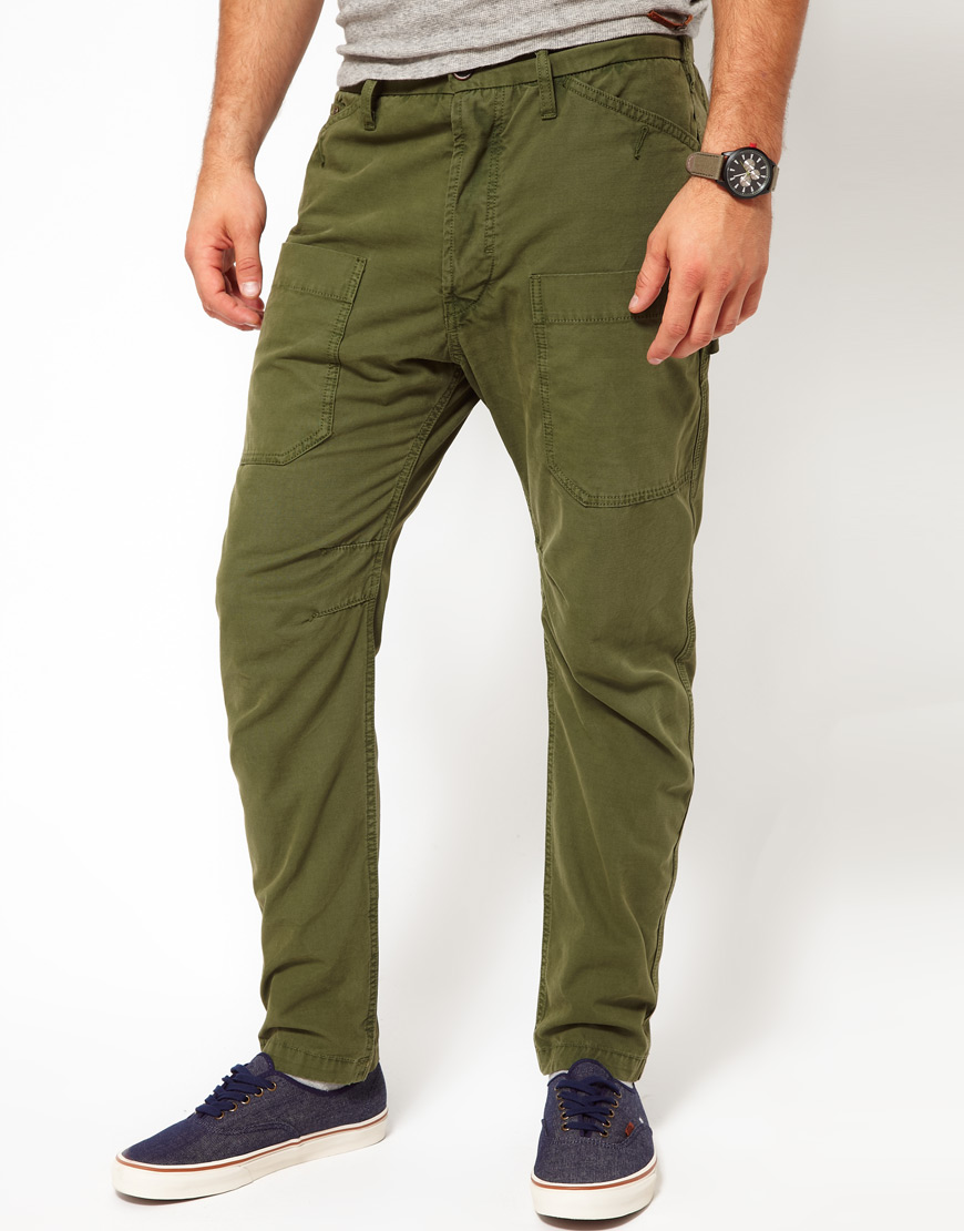 Lyst - Diesel Akysspo Combat Trousers in Green for Men