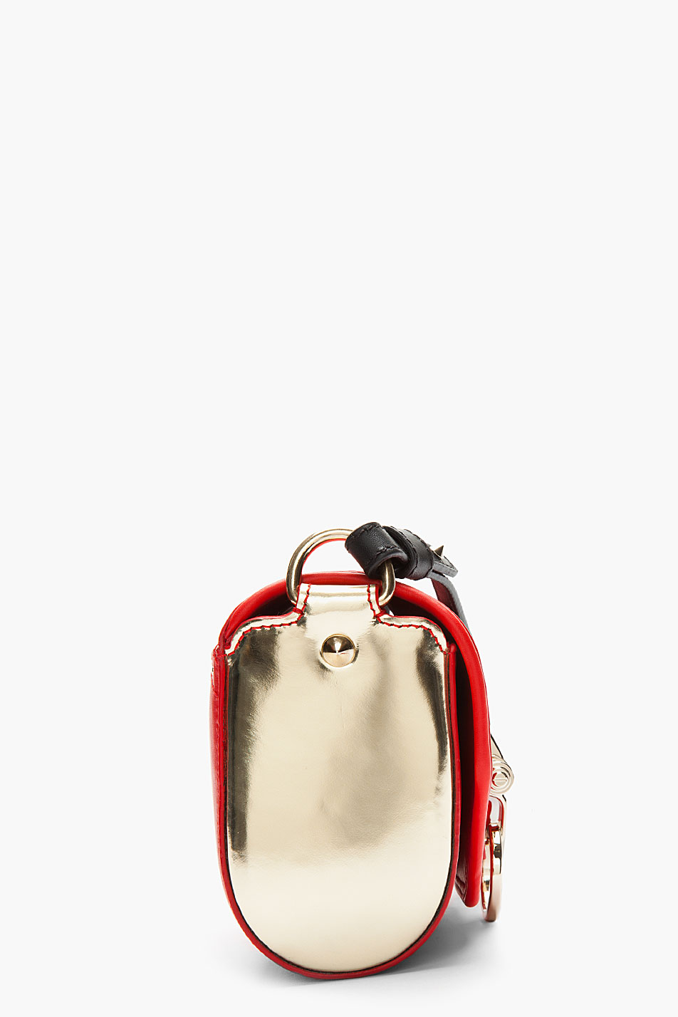 Lyst Givenchy Red Leather Goldtrimmed Obsedia Shoulder Bag in Red