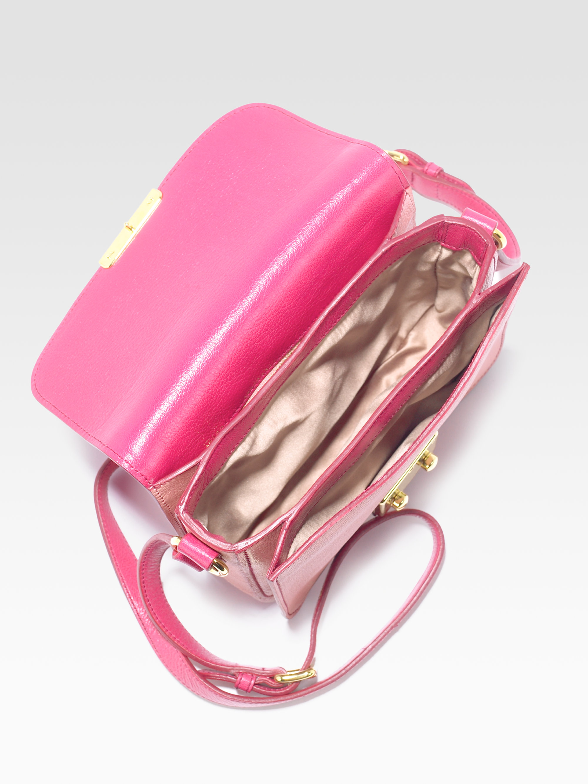 Miu miu Madras Bicolor Bauletto Frame Crossbody in Pink (marea+ ...