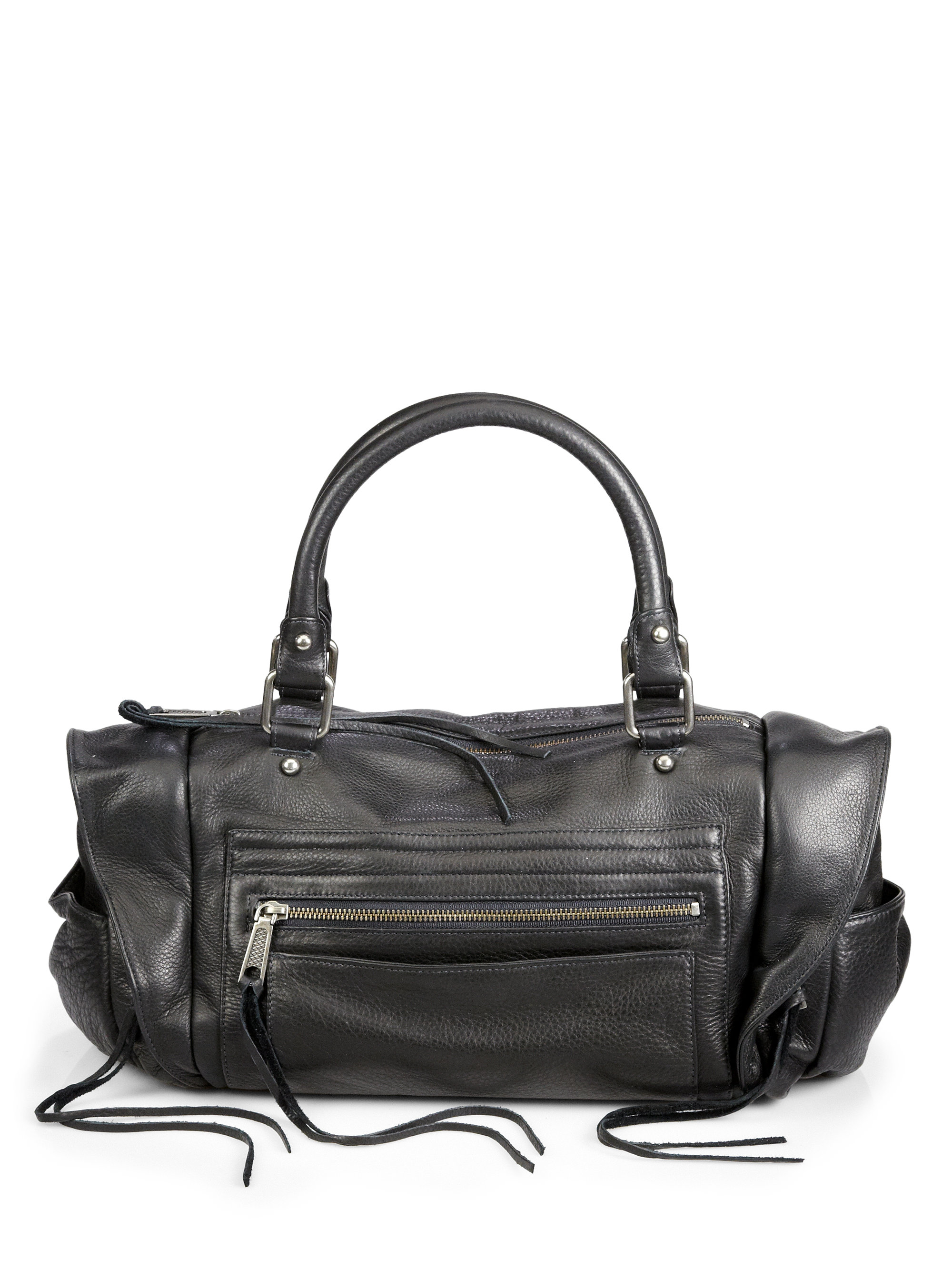 Rebecca Minkoff Matinee Leather Top Handle Bag in Black Lyst