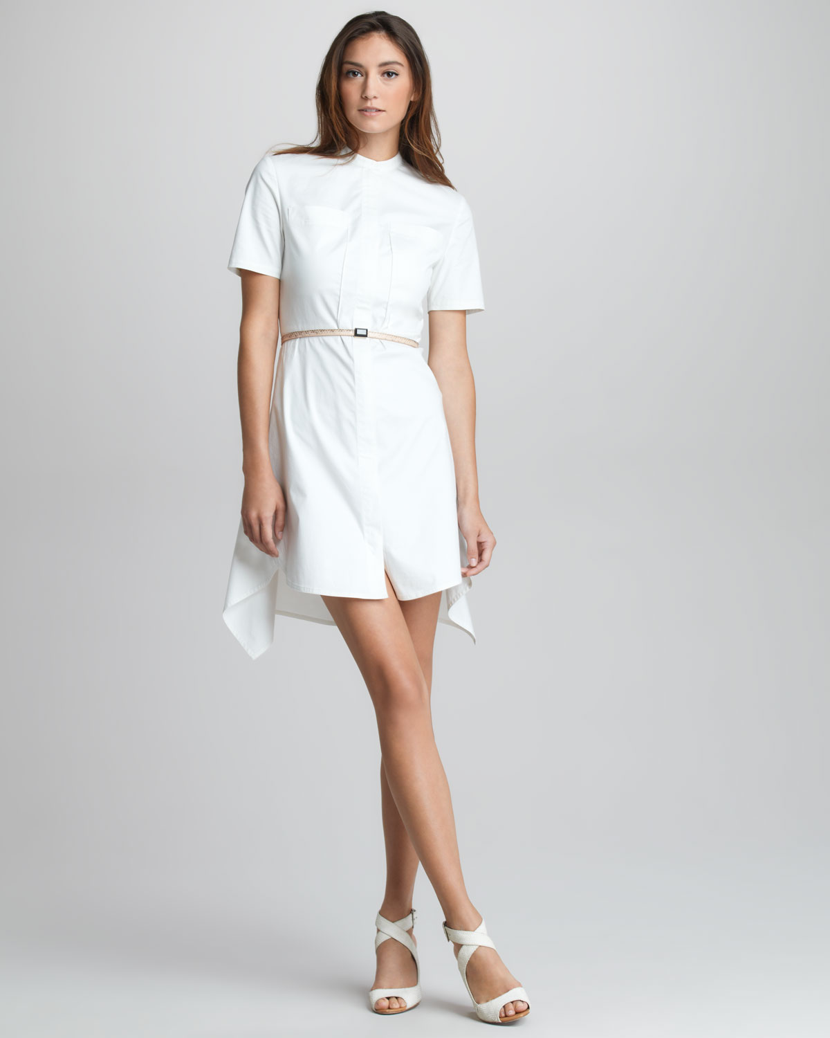 Lyst 3 1 Phillip Lim Flirt Pintucked Cotton Dress In White Gallery