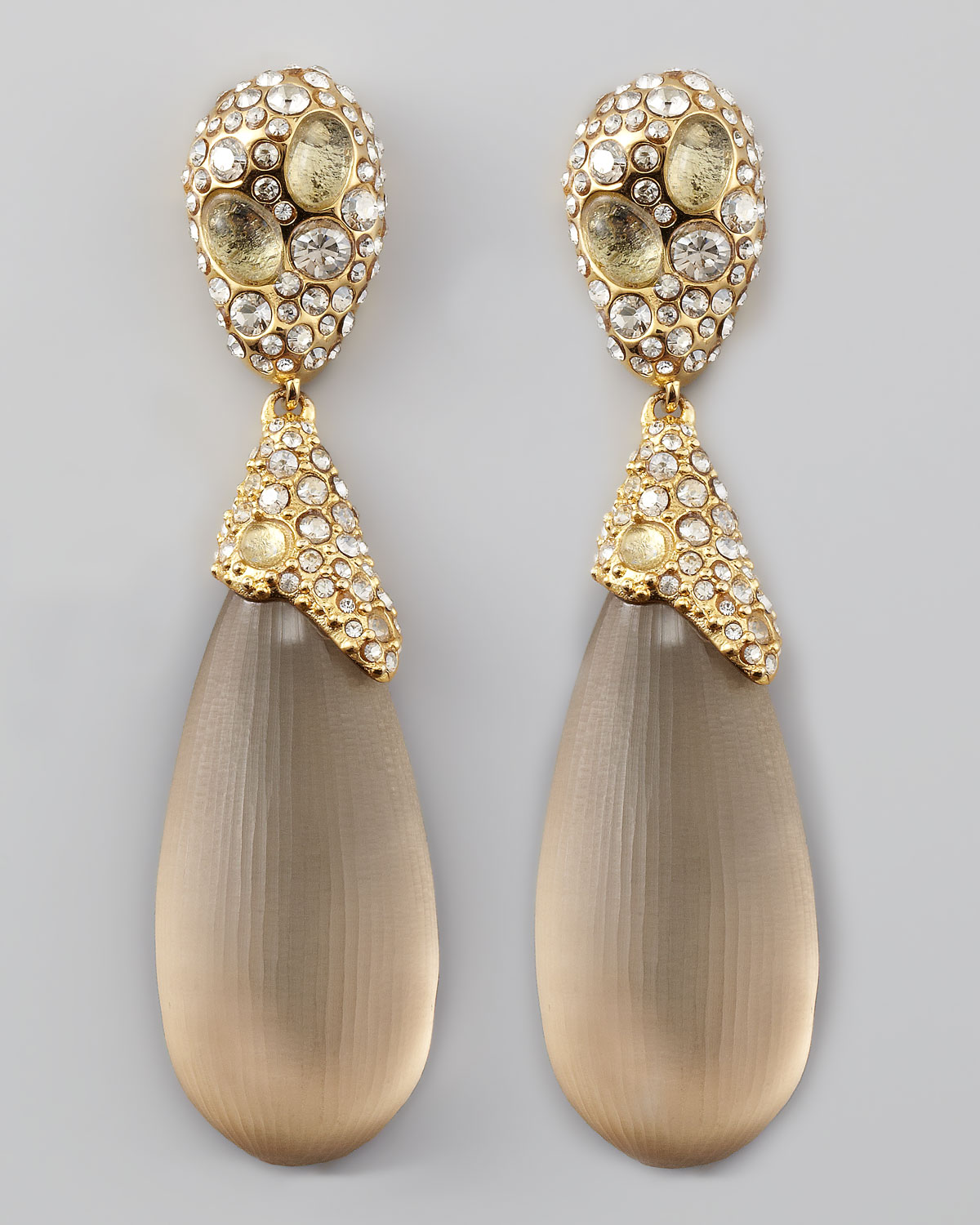 Lyst Alexis Bittar Double Drop Lucite Earrings In Brown Gallery