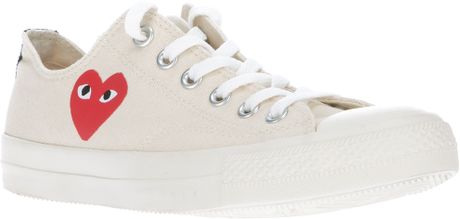 Converse Heart Print Trainer in White | Lyst