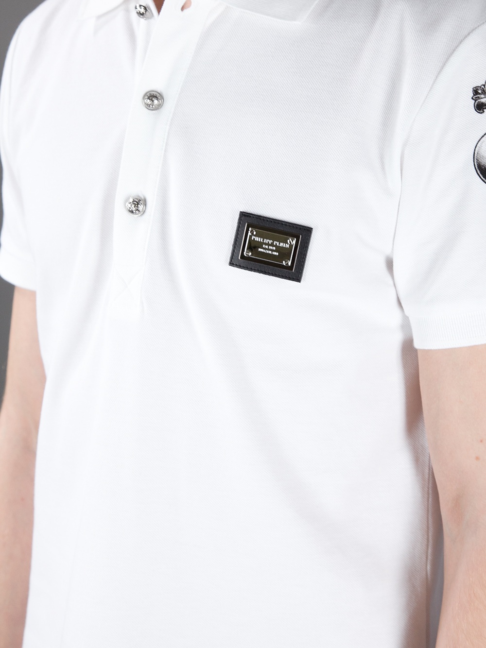 Lyst - Philipp Plein Logo Polo Shirt in White for Men