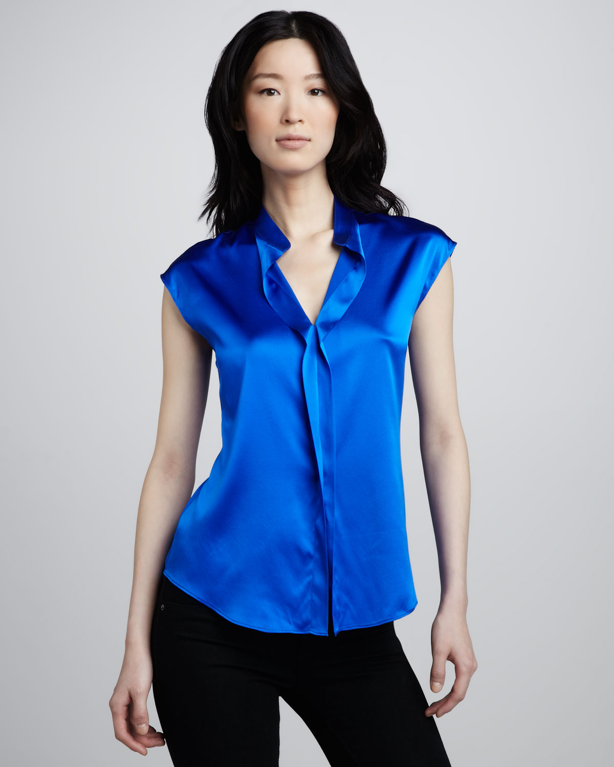 satin blouses women
