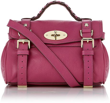 Mulberry Mini Alexa Crossbody Bag in Pink (raspberry) | Lyst