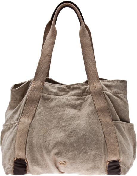 49 Square Miles Jumbo Canvas Tote in Beige | Lyst