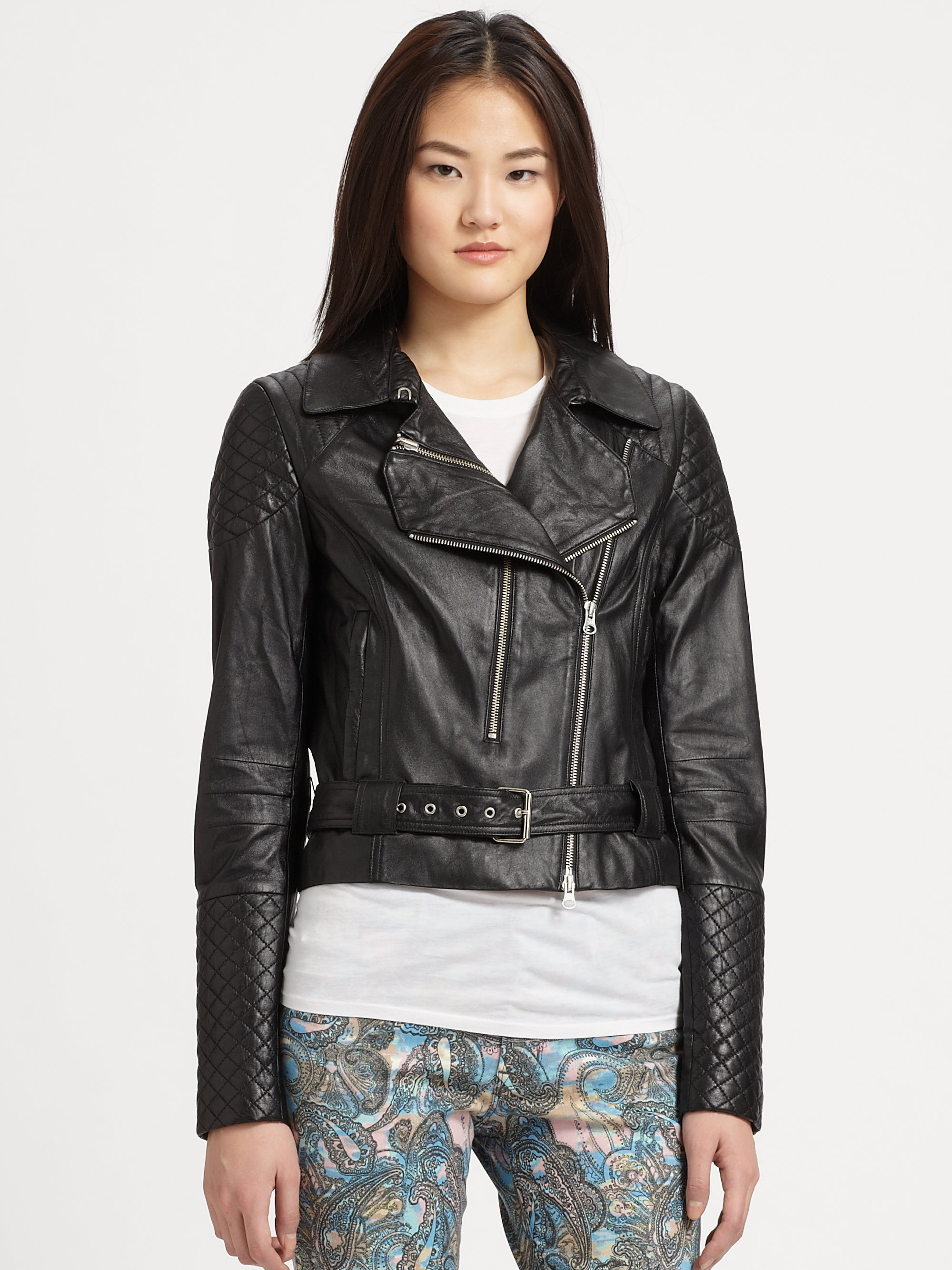 Lyst - Rebecca Minkoff Leather Kiefer Jacket in Black
