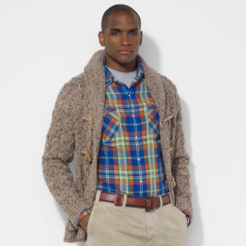Lyst - Polo ralph lauren Shawl-collar Toggle Cardigan in Brown for Men