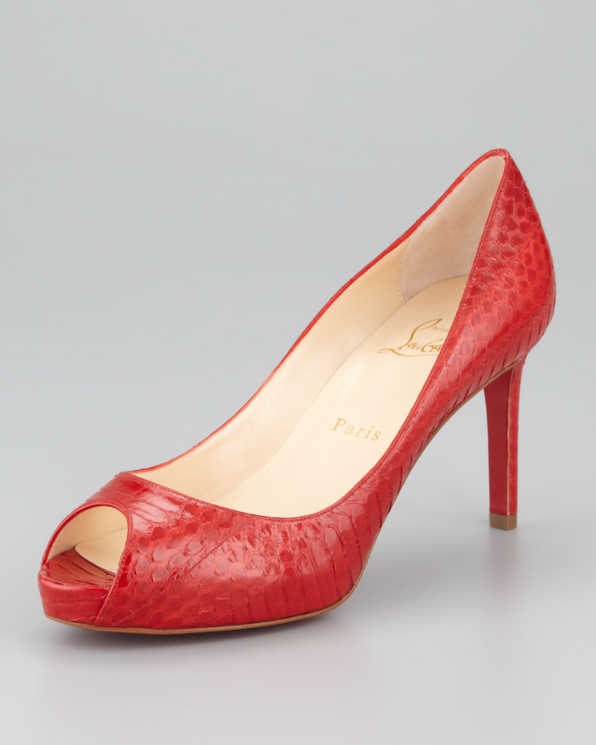 christian louboutin watersnake peep-toe pumps | The Filipino ...