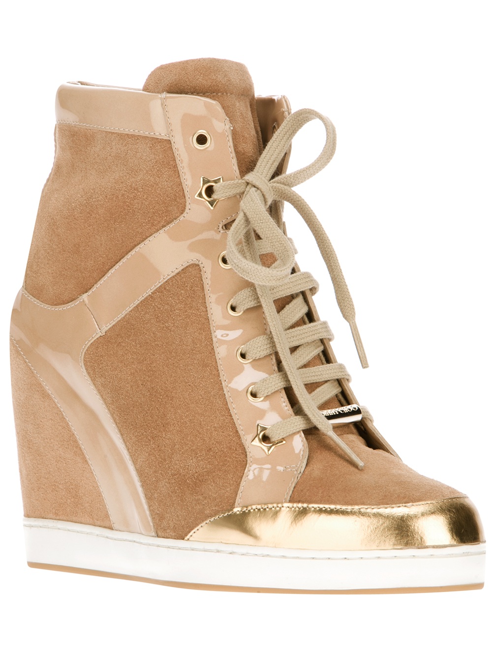 tan wedge trainers