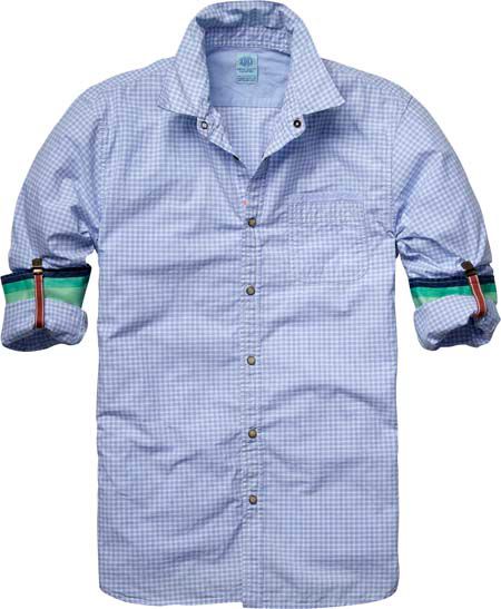 Scotch & soda Casual Long Sleeve Shirt with Roll Up Sleeves in Blue for ...