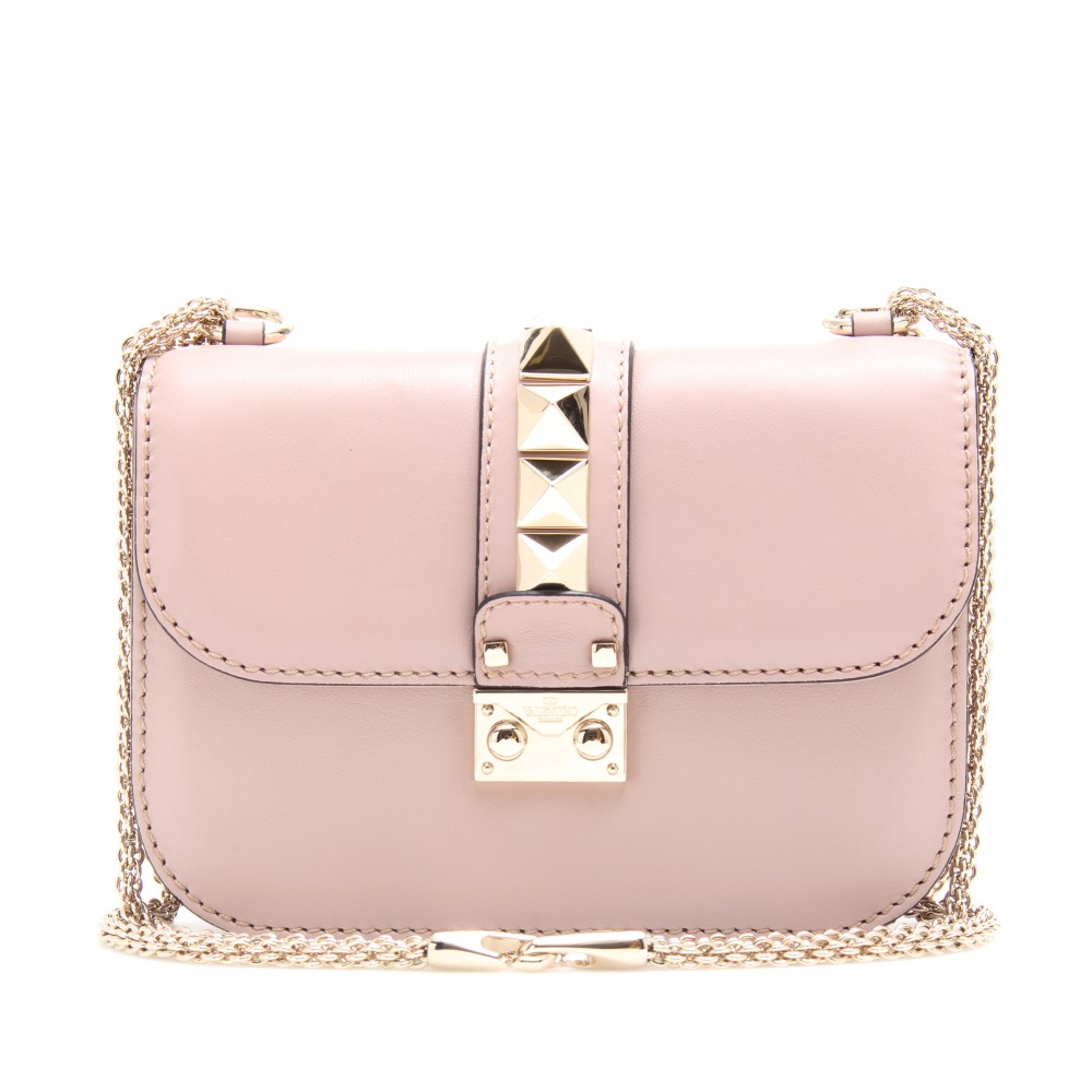 Valentino Lock Mini Shoulder Bag in Pink (rose) | Lyst