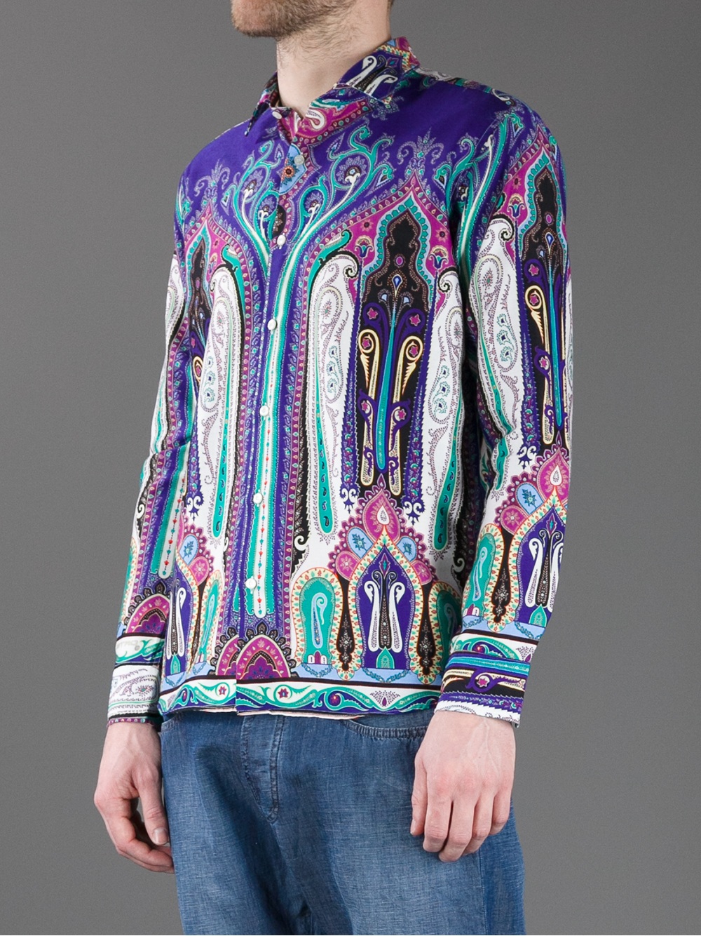 Etro Printed Shirt for Men Lyst
