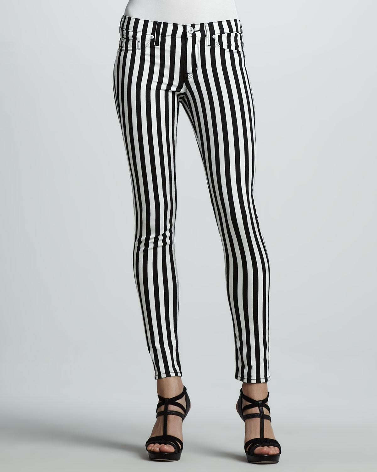 black striped jeans womens